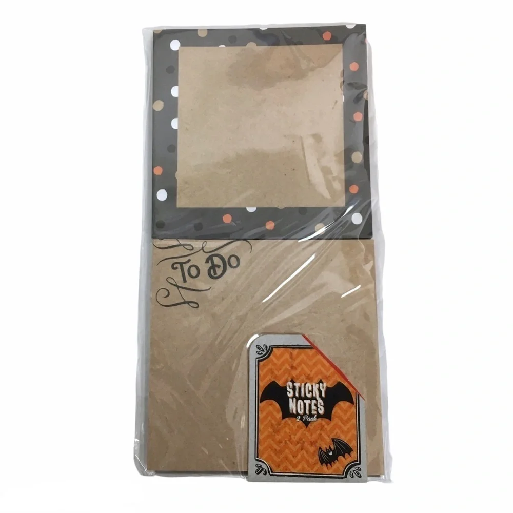 Halloween Planner Stationery Kit Set To Do List Pad Sticky Notes Kraft Paper